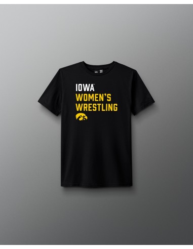 T-shirt Stacked pour fille de l'équipe de lutte de l'Iowa