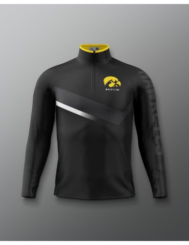 Sweat à capuche 1/4 zippé sublimé Iowa Hawkeyes