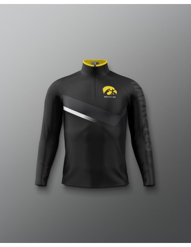 Maillot Elite 1/4 Zip sublimé pour jeunes Iowa Hawkeyes