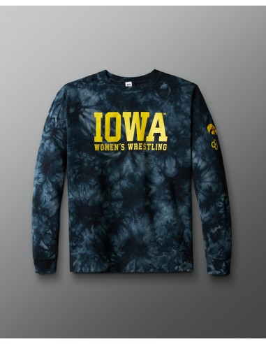 Pull ras du cou tie-dye de lutte féminine de l'Iowa