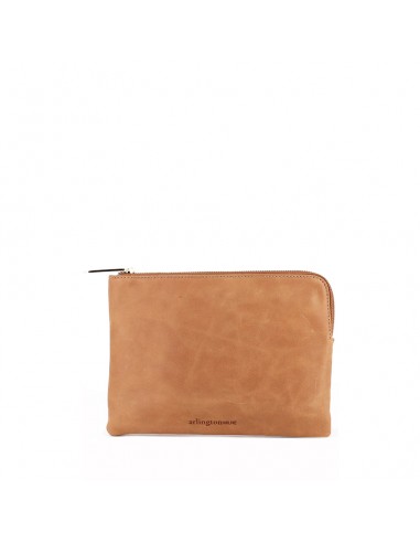 PAIGE CLUTCH  - VINTAGE TAN LEATHER