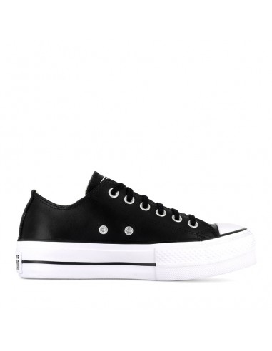 ALL STAR LIFT LOW LEATHER - BLACK BLACK WHITE