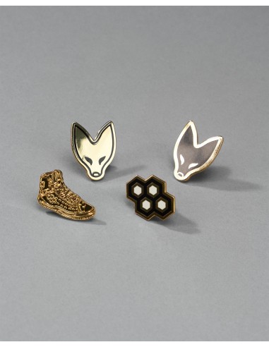 Lot de 4 pins émaillés RUDIS Sly Fox