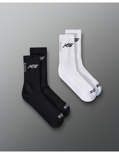 Chaussettes essentielles en tricot noir/blanc RUDIS KS (2 paires)