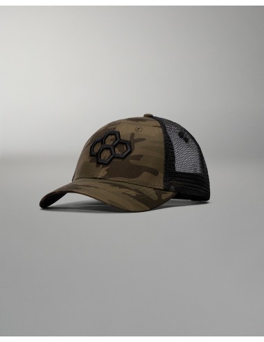 Casquette de camionneur à motif camouflage hexagonal